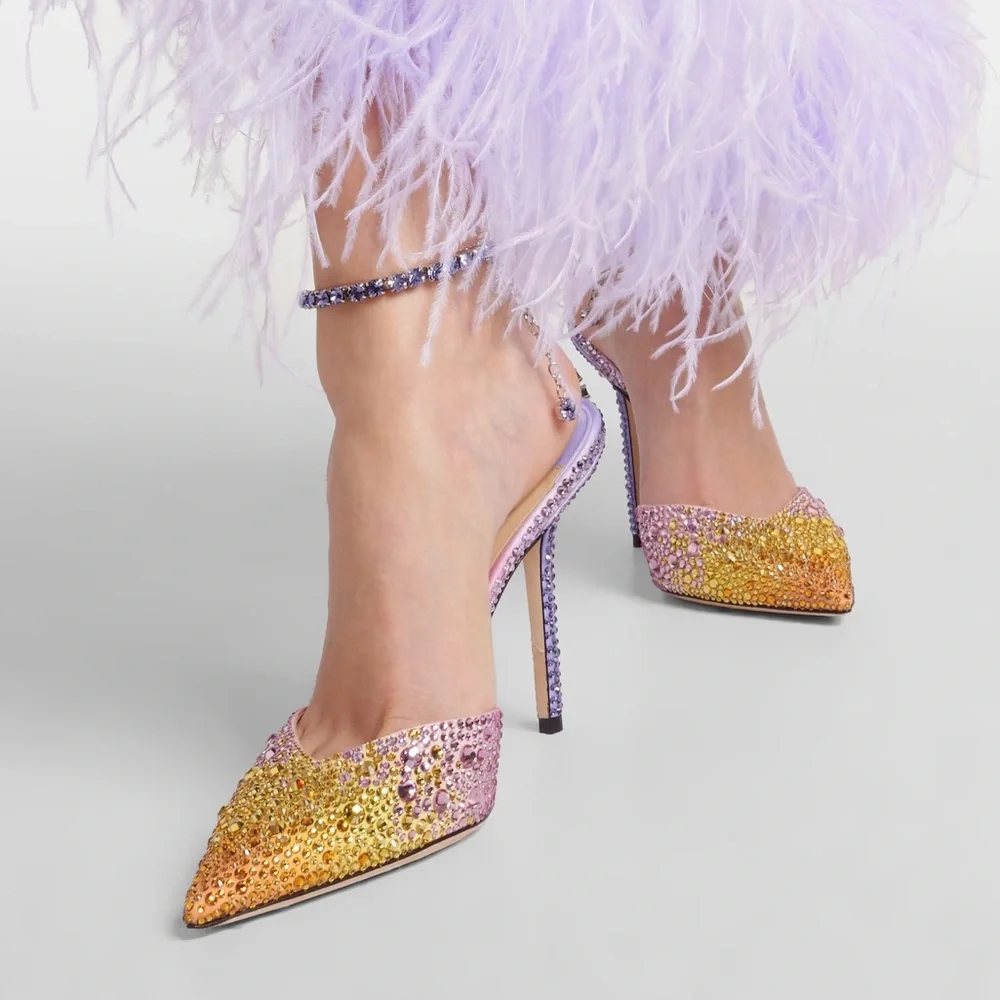 New JIMMY CHOO Saeda 100 embellished satin pumps $2,095 37 - Picture 5 of 17